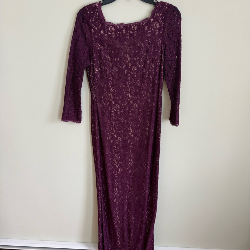 Elegant Purple Lace Dress